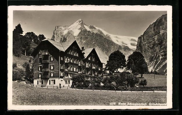Cartoline postali: AK Grindelwald, Hotel Schweizerhof, 1938 – Usato da Berlin venduto da bartko-reher
