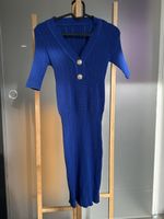 Elegantes Strickkleid in Blau, Grösse S