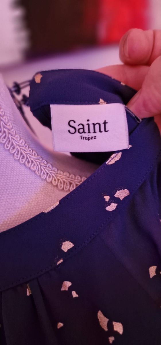Kleider: Saint Tropez Kleid, blau gemustert, Grösse S, Herbst – Gebraucht aus St. Gallen von mania03 1