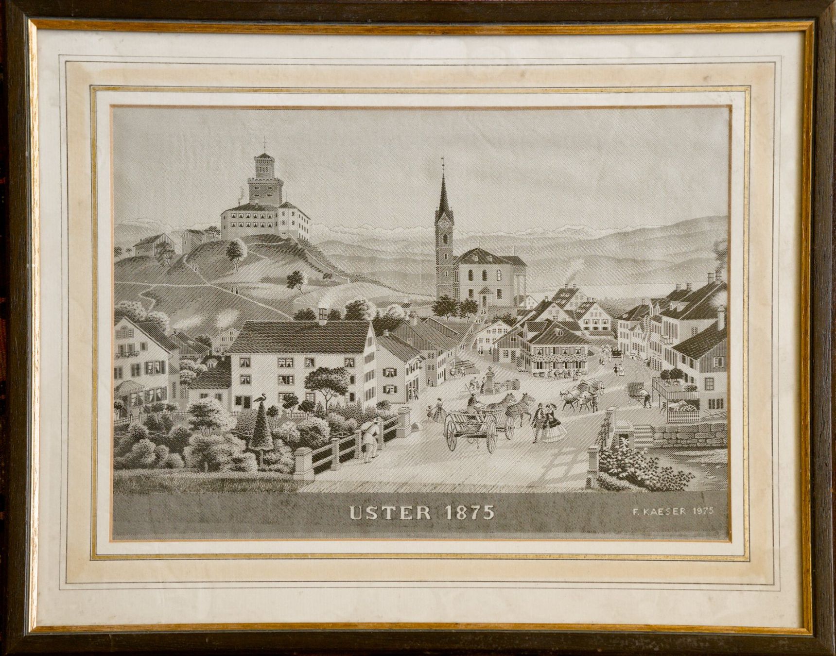 Foto & Immagini: Ansicht von Uster 1875, gestickt 1975 – Usato da St. Gallen venduto da Falmen