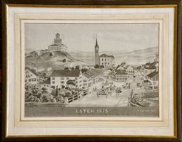 Ansicht von Uster 1875, gestickt 1975