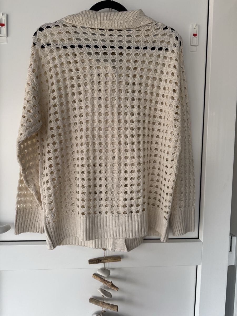 Gilet & Giacche senza maniche: Gilet beige ajouré léger, taille M – Usato da Lausanne venduto da Flomag 2
