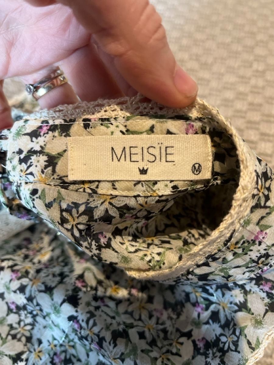 Sezane Camicette: Chiffon Bluse MEISIE, Spitze, Blumenmuster – Usato da Steinhausen venduto da nwe_t8nj 4