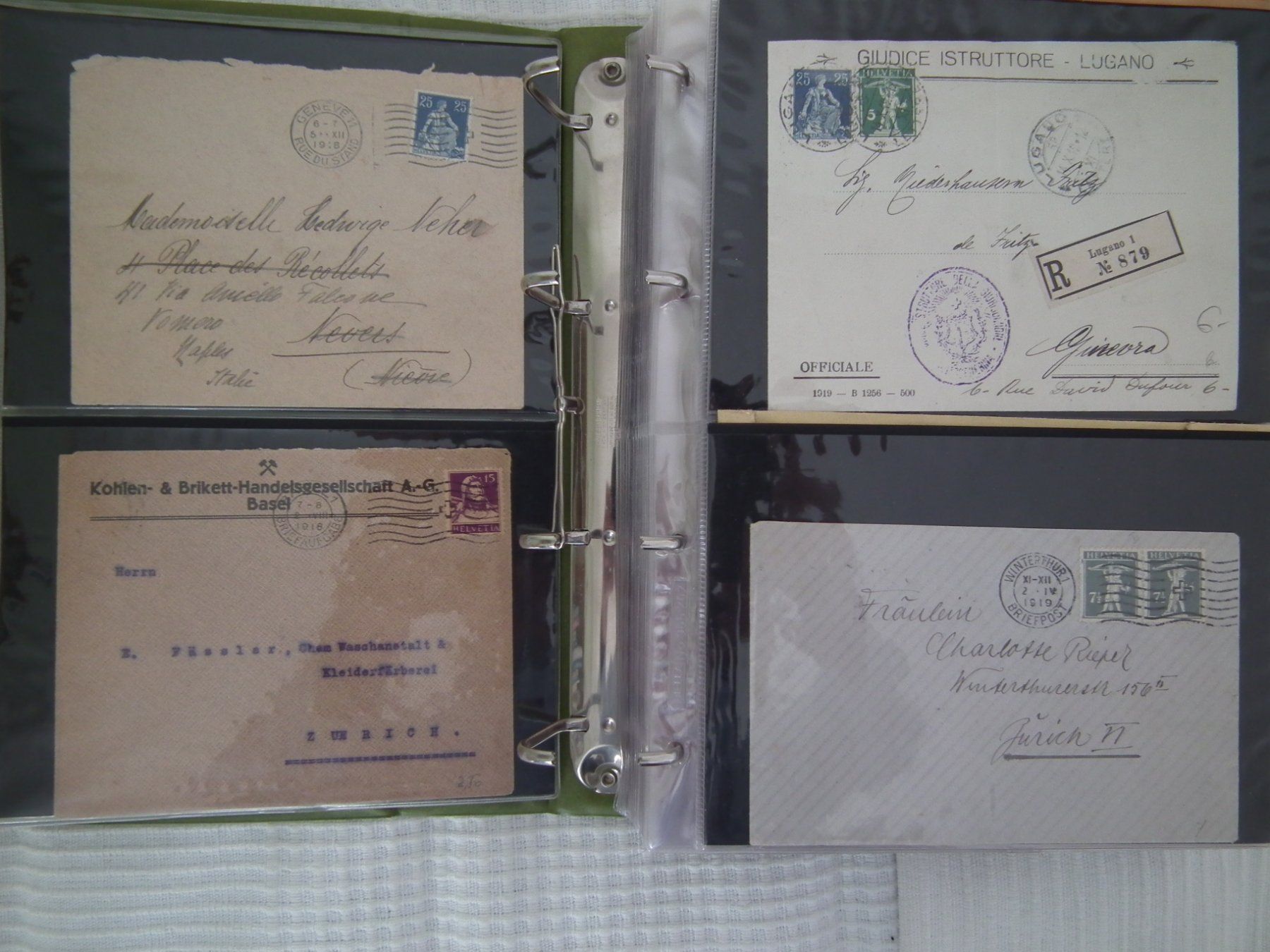 Tutti i francobolli: Album Schweiz, Briefe, Karten, Postkarten  schöne Sammlung – Usato da Kriens venduto da WULLU99 1