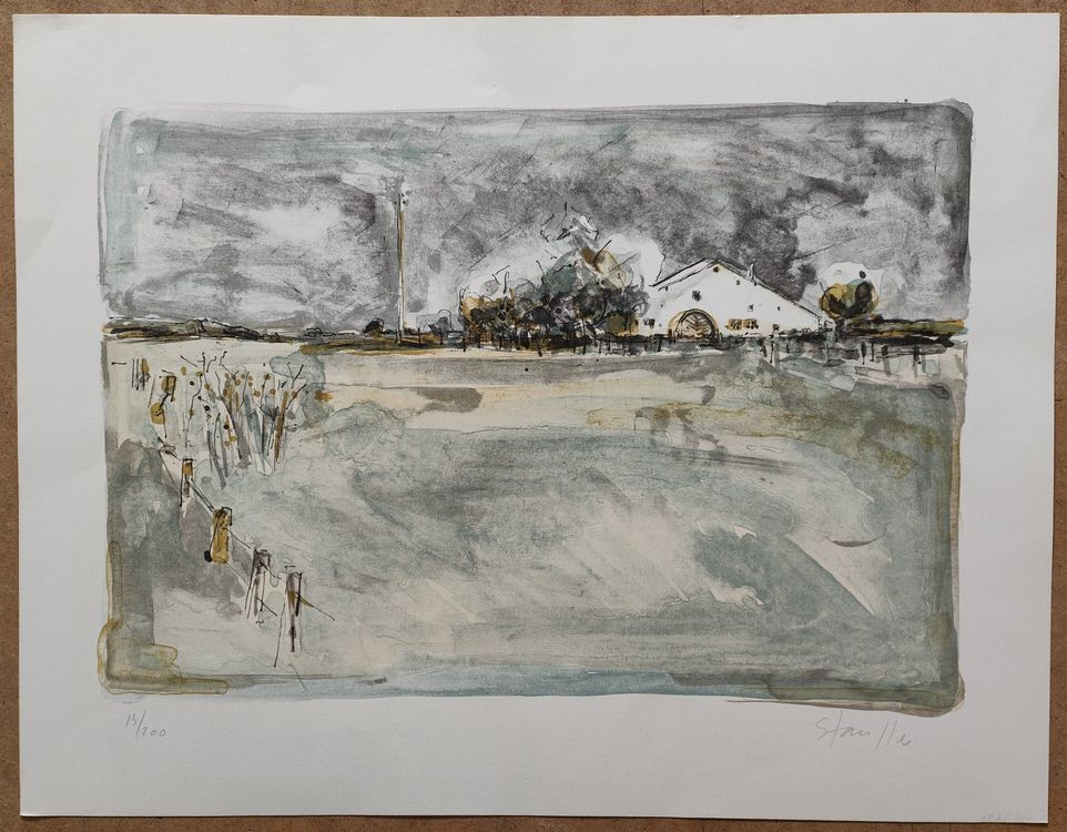 Bodo Stauffer «Landschaft, Hof im Jura» Nr. 13/200, signiert (Gebraucht ...