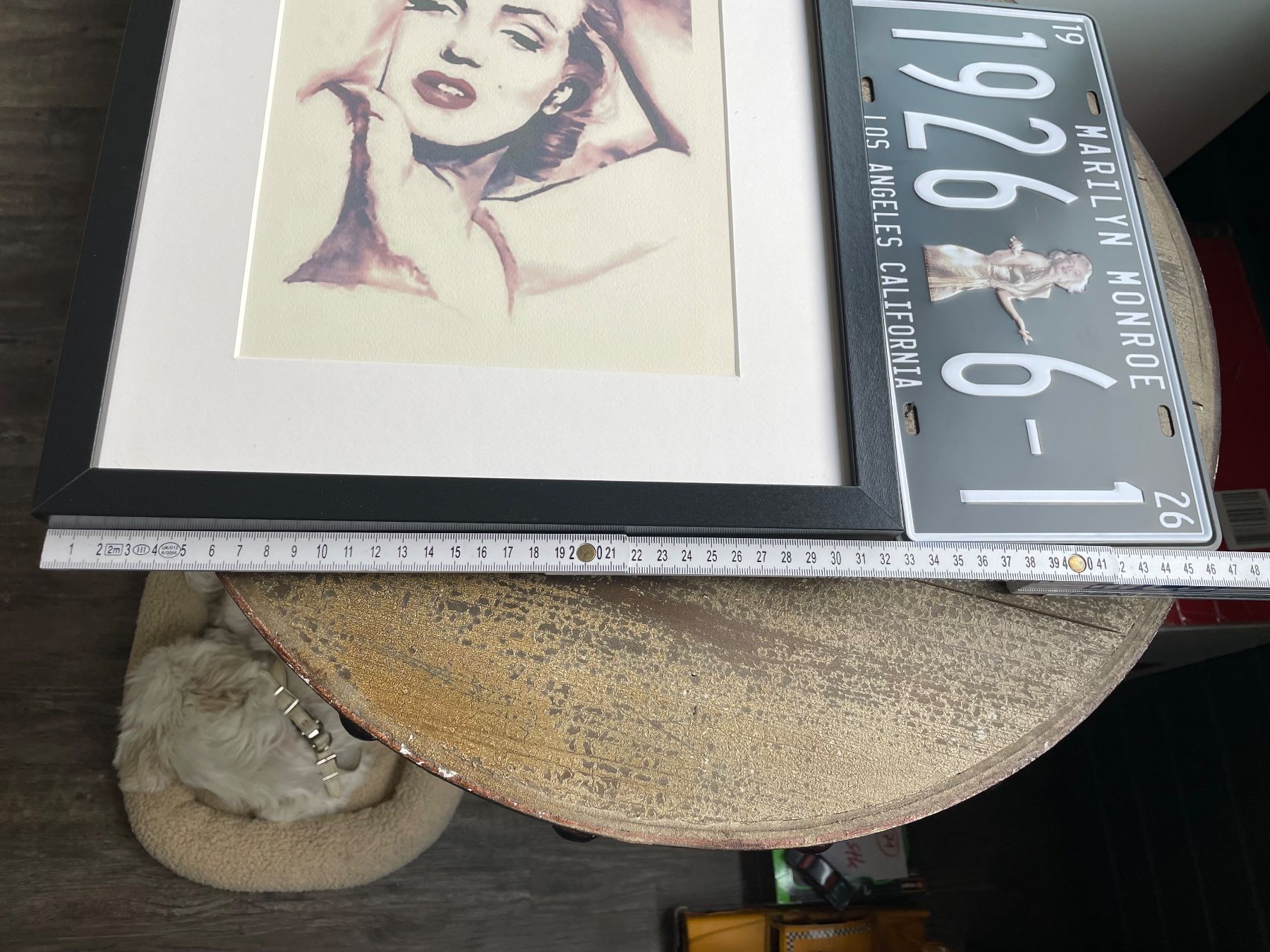 Insegne: Lot Marilyn Monroe: gerahmtes Bild und Blechschild / Nummer – Usato da Effretikon venduto da Bianchina2 4