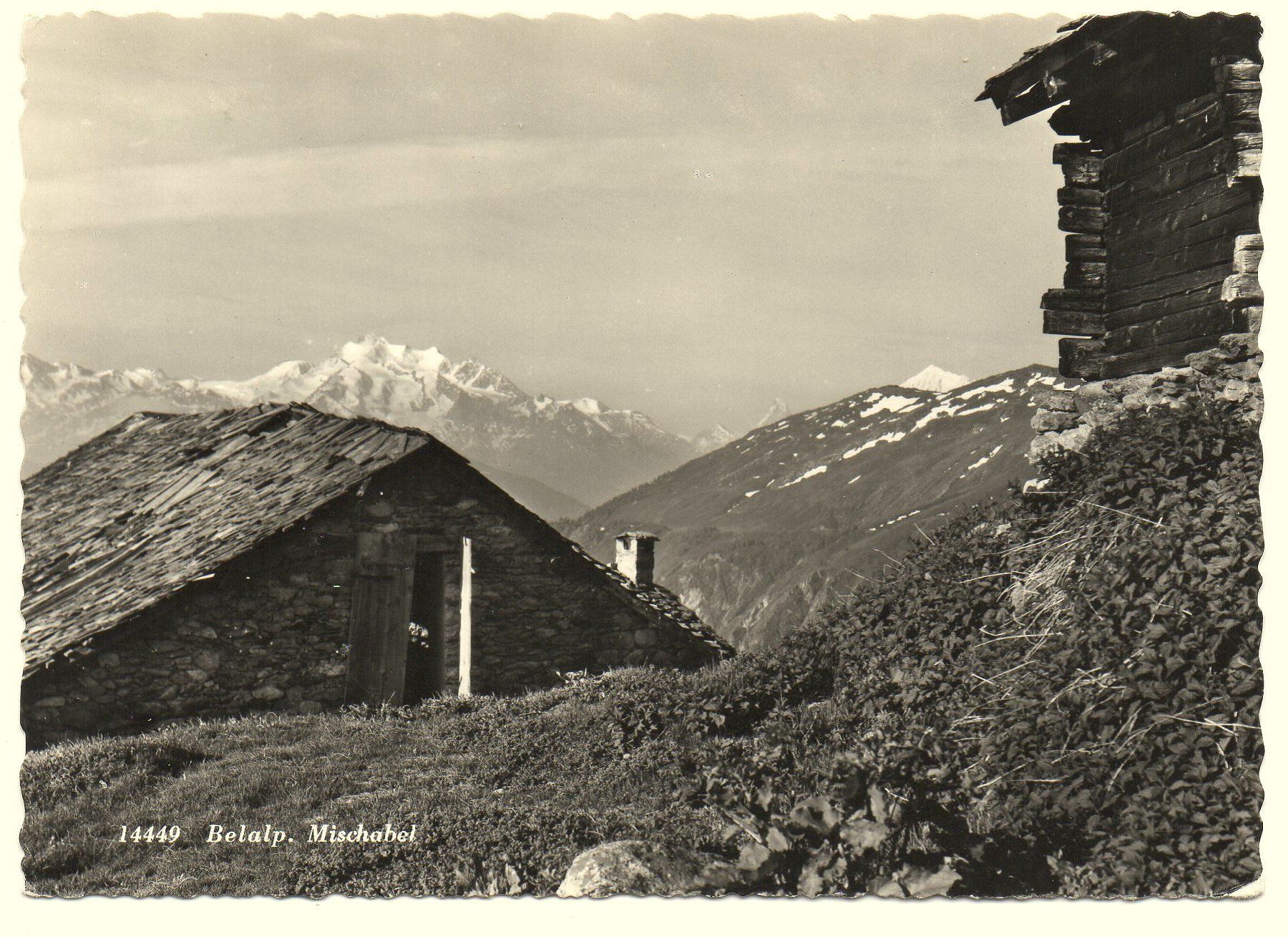 Cartoline postali: BELALP Mischabel – Usato da Jona venduto da philajona