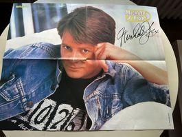 MICHAEL J FOX kompletter Starschnitt BRAVO uncut!! Poster
