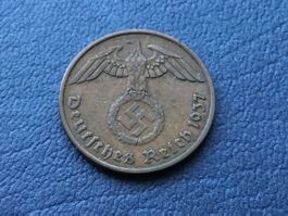 Drittes Reich 2 Reichspfennig 1937 F.