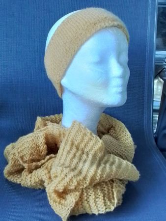 Kuscheliges Stirnband & Schal (2,4m) Set - Handgestrickt