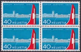 1953, Nr.313 (Flughafen Zürich)Viererblock */** ungestempelt