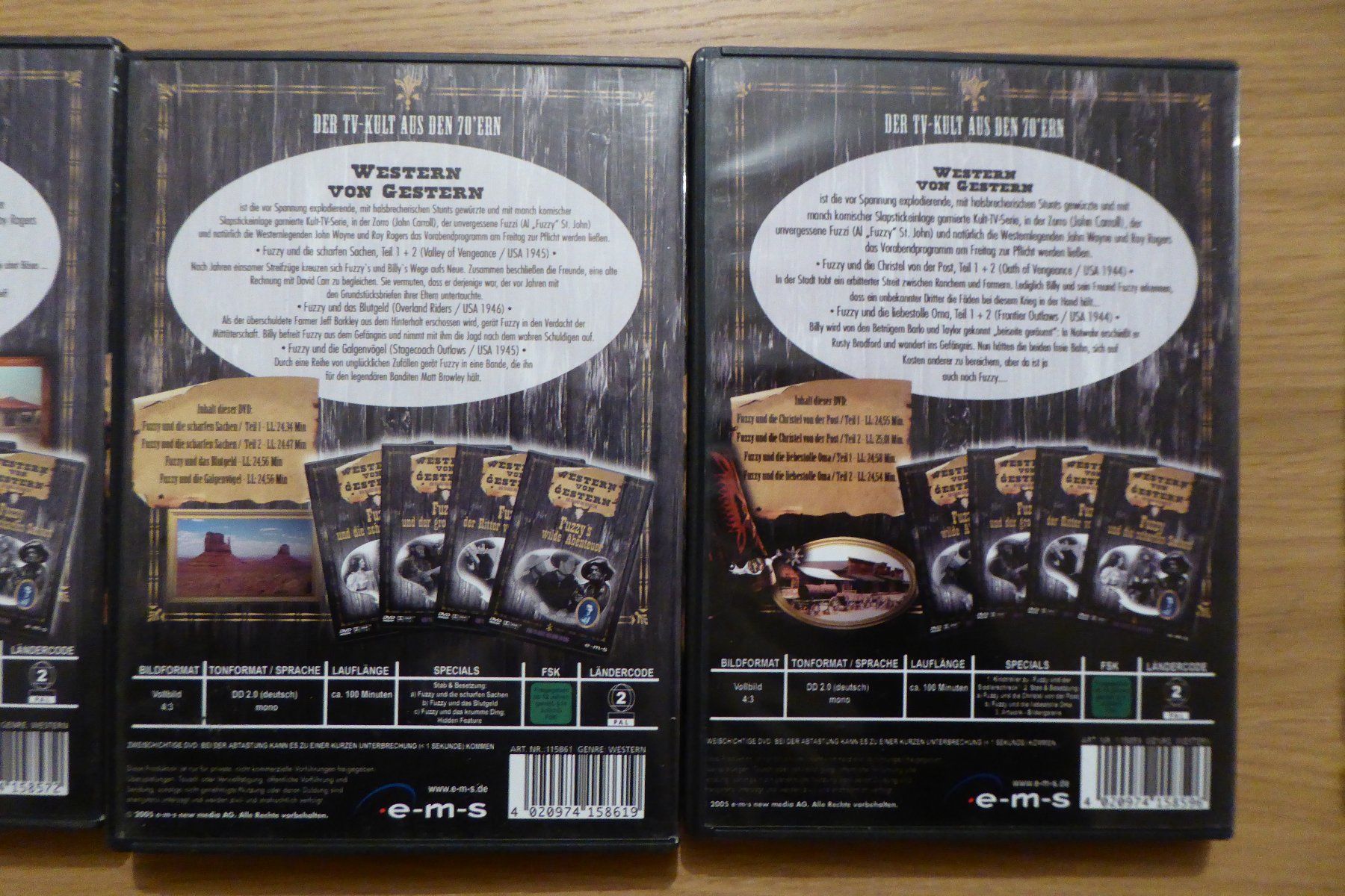 Tutti i DVDs: 4x DVD Fuzzy Western von gestern – Usato da Allschwil venduto da Summelsarium 4