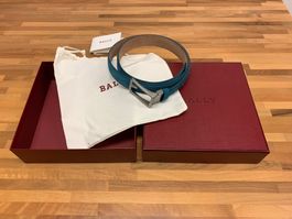 Original Bally Wildleder Gürtel in blau