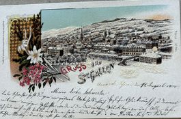 Gruss aus St. Gallen, Winter - Litho, 1900 - Guggenheim 784