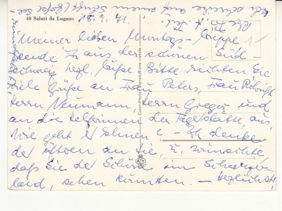 Cartoline postali: Lugano 1971 – Usato da Bürglen TG venduto da StampGraf 1