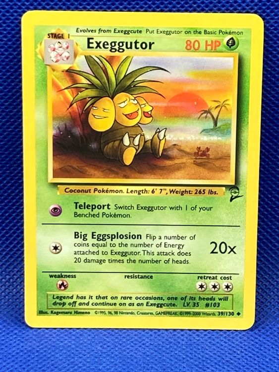 Pokemon BASE SET 2 / Exeggutor 39 / 130 EN - (GD) (Gebraucht) in Baar ...