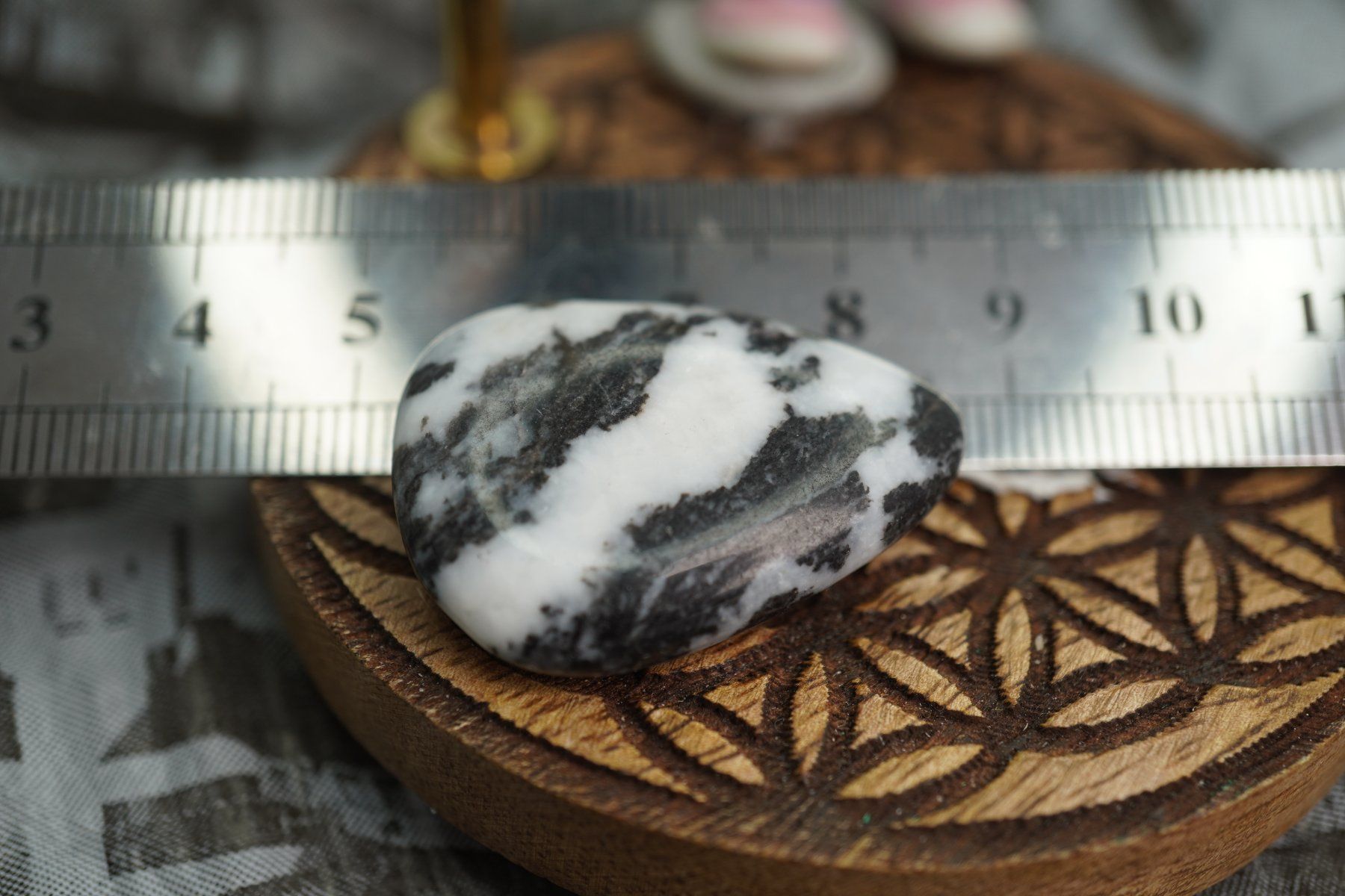 Mineralien & Heilsteine: Zebra Stone   Scheibenstein      ab 1.-    Aus  Räumung – Neu und originalverpackt aus Eschenbach SG von topstone