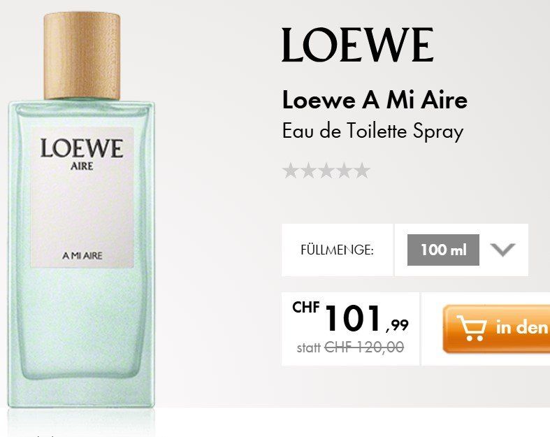 Loewe Profumi & Eau de Toilette: LOEWE AIRE, A MI AIRE. EDT – Nuovo e nell'imballaggio originale da Stettlen venduto da Beauty-19 3