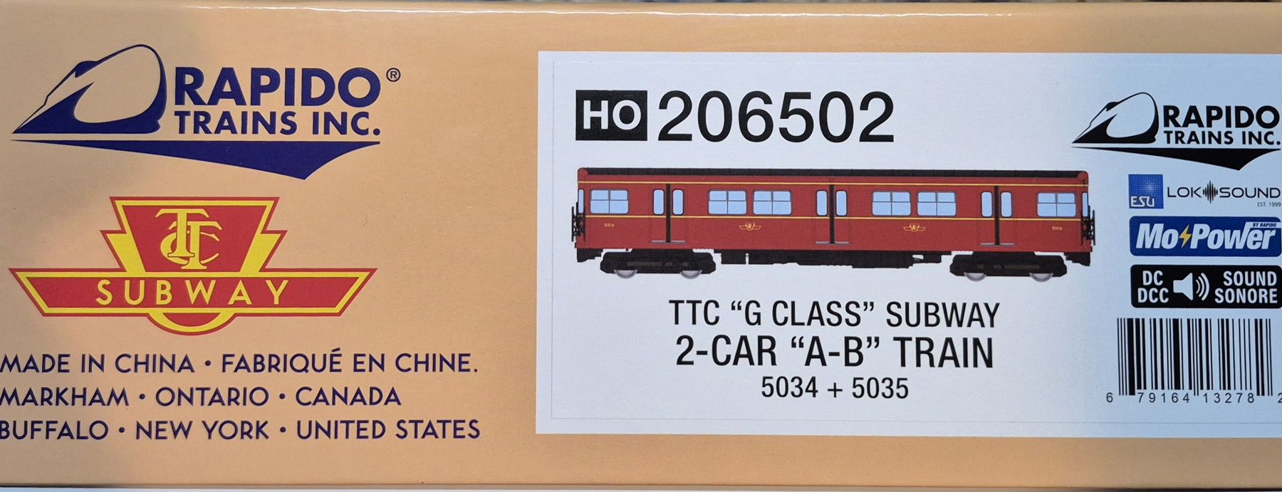Rapido Modellini di ferrovie: Rapido TTC Subway "G Class", HO, ein Lautsprecher def. – Difettoso da Innerberg venduto da Kusi1310 7