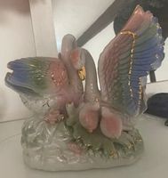 Porzellanfigur Schwanenfamilie