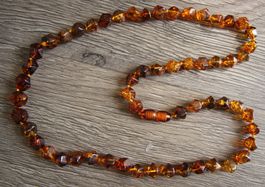 Nachlass: Ostsee Bernstein Schmuck Kette Collier 17 Gramm