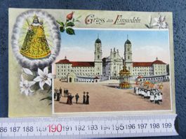 GRUSS AUS EINSIEDELN 1927 SZ AK HINTEN FLECKIG