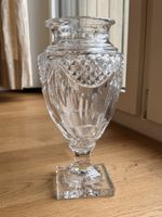 Heavy Cut Crystal Vase 30cm Lead Crystal Vintage Deco