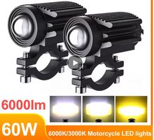60W Motorrad licht Off-road Front Hilfs 6000lm Helle Led