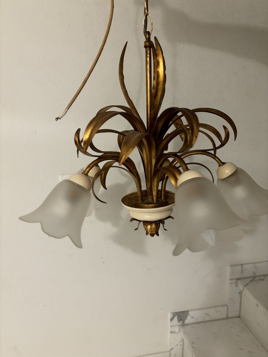 Lampadari & plafoniere: Hängelampe mit Blumenkelchen  und Blättern – Usato da Kriens venduto da Mollinos 2
