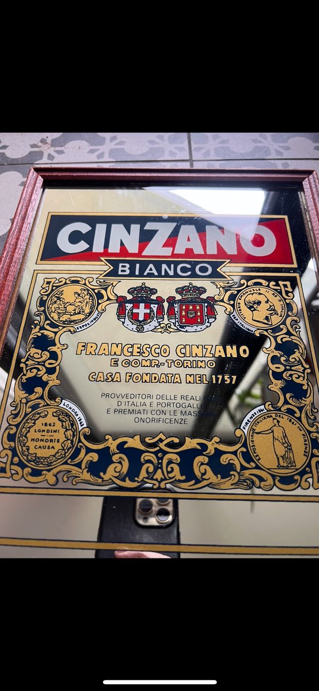 Specchi: Vintage CINZANO mirror – Nuovo (secondo la descrizione) da Lausanne venduto da NYC67 3