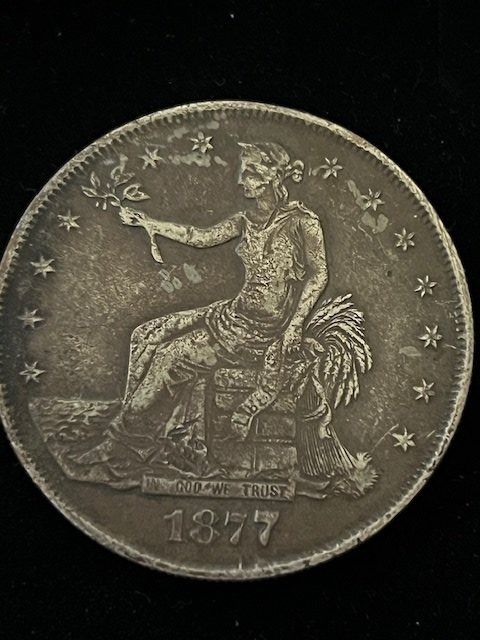 Tutti le monete: Pièce de 1 dollar US Trade 1877 argent – Usato da Cressier NE venduto da Gibb22 1