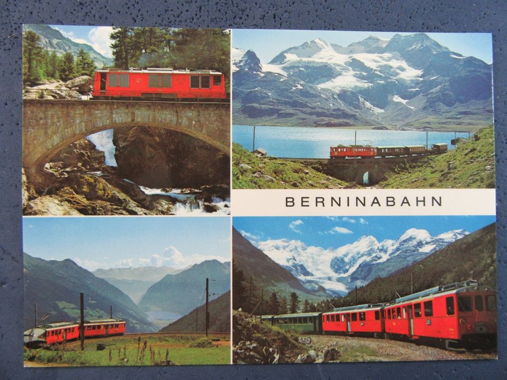 AK GR BERNINABAHN LAGO BIANCO MORTERATSCH ALP GRÜM BERNINAGR | Kaufen ...