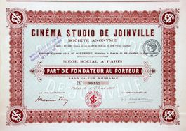 Cinéma Studio de Joinville SA, Paris - 1919
