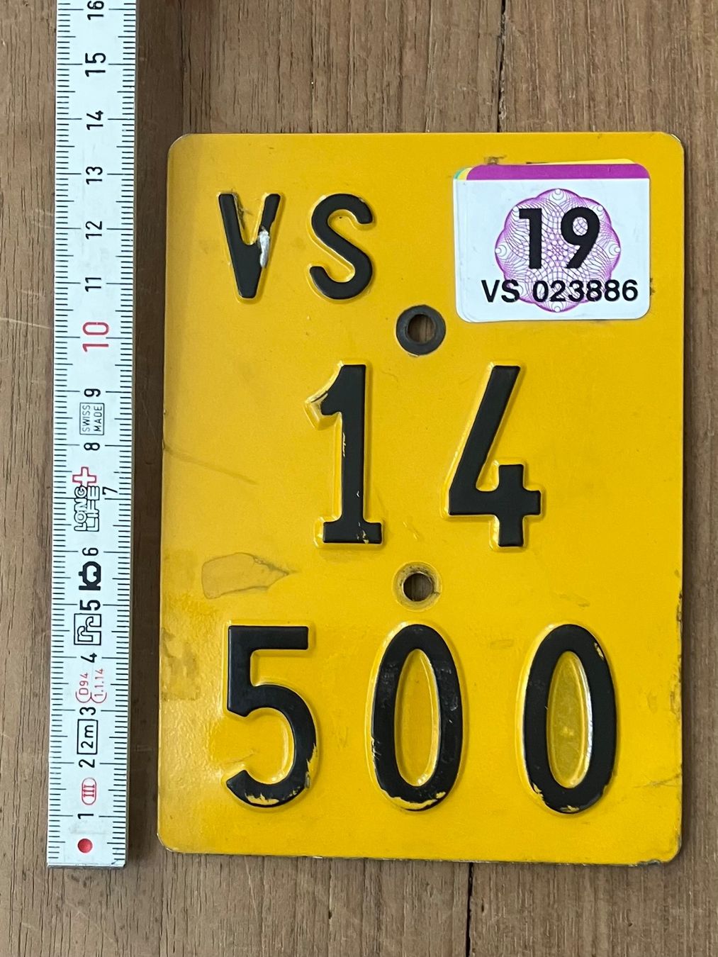 Insegne: VS 14 500 TÖFFLINUMMER - MOFASCHILD - WALLIS – Usato da Basel venduto da lagavulin02 2