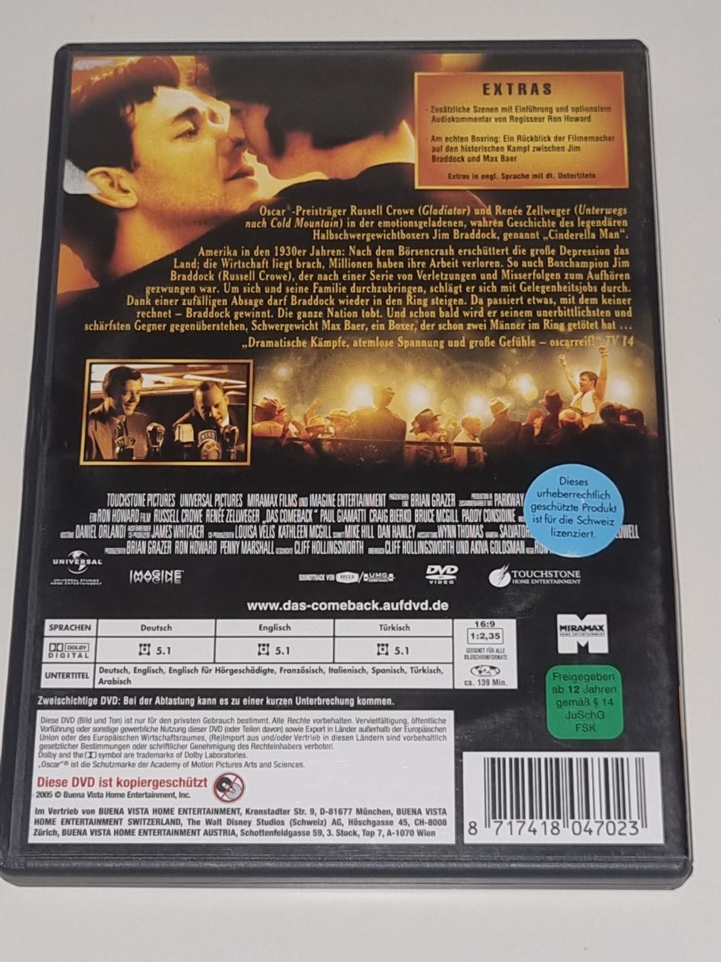 Tutti i DVDs: DVD: Cinderella Man - Das Comeback – Usato da Ehrendingen venduto da Thomas_2 1