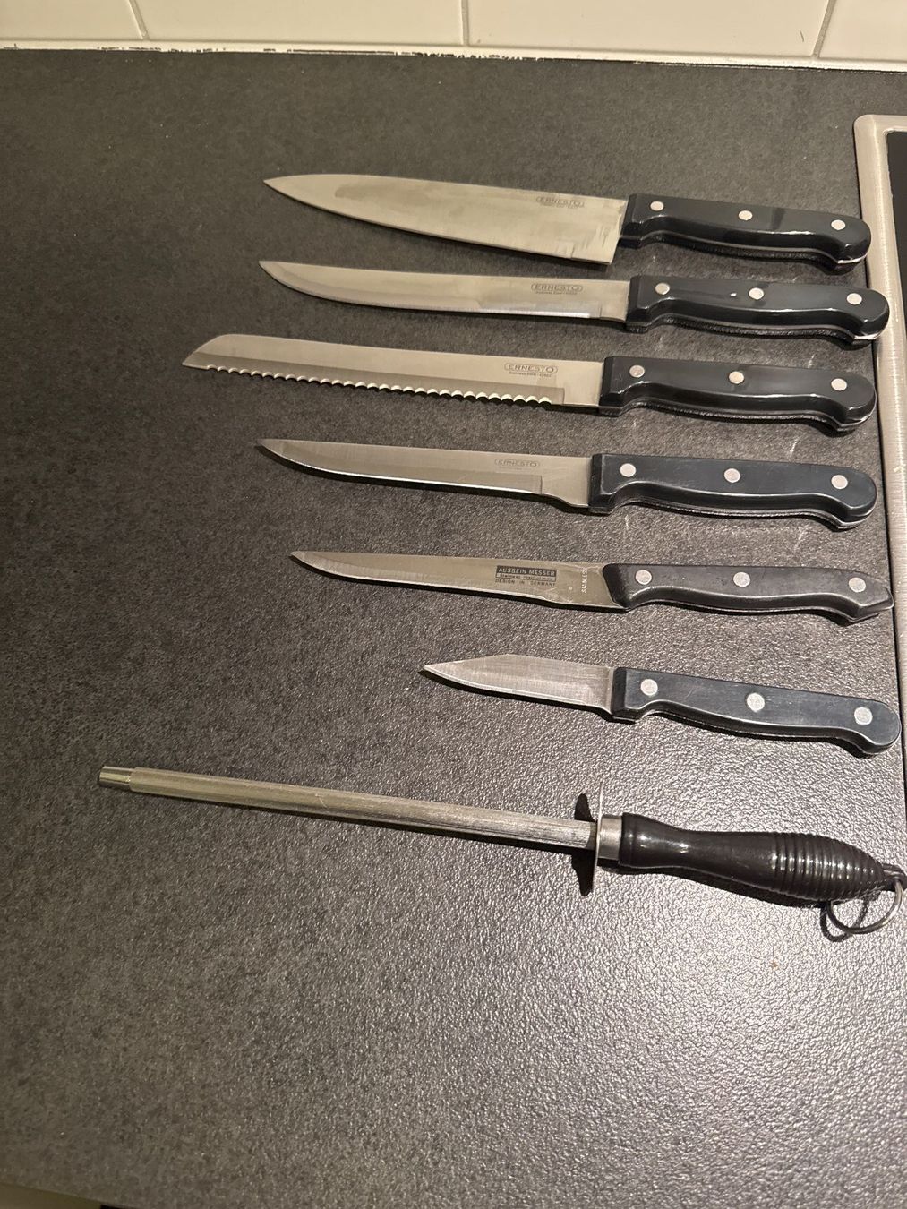 Messer: Messer mit Block – Gebraucht aus Gurmels von meinealltagshelfer 1