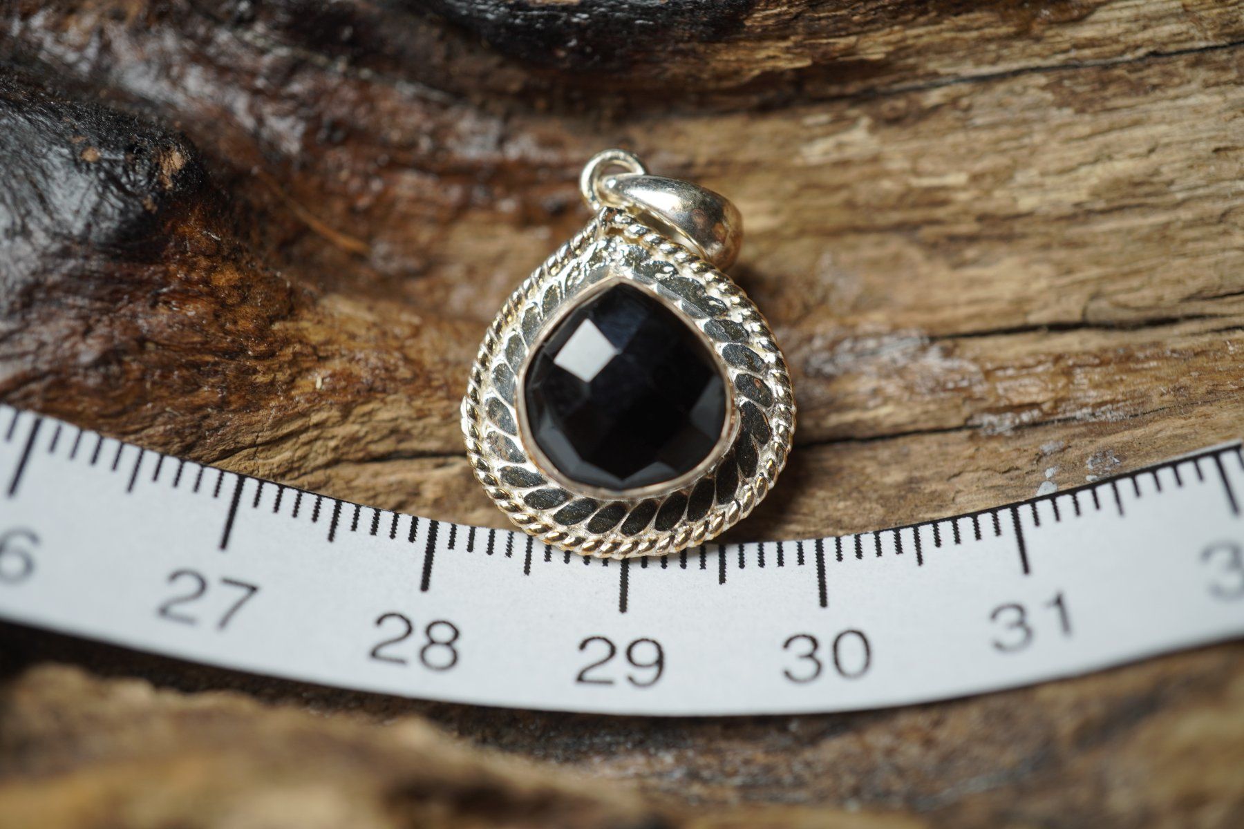 Anhänger: Obsidian    Facettiert  Tropfen  Anhänger   925 Silber – Neu und originalverpackt aus Balgach von top_silver 3