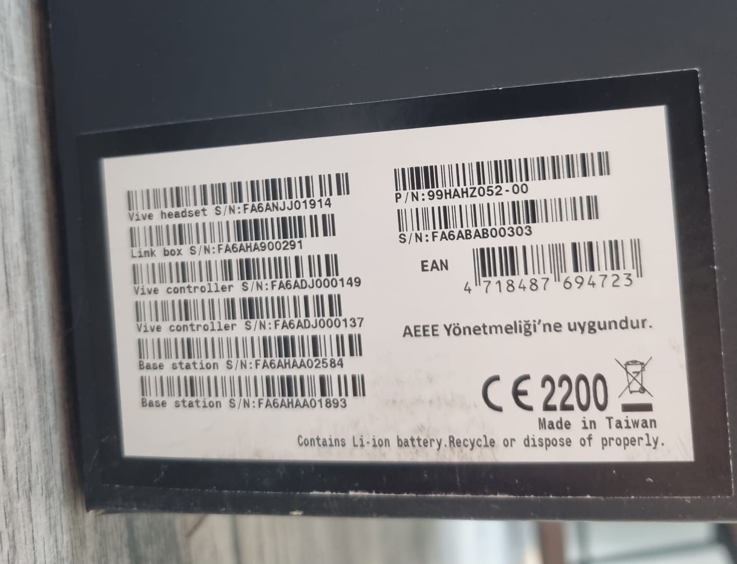 HTC Casco VR: HTC Vive VR Headset VR-Brille – Nuovo (secondo la descrizione) da Wettingen venduto da JerryMaus91 2
