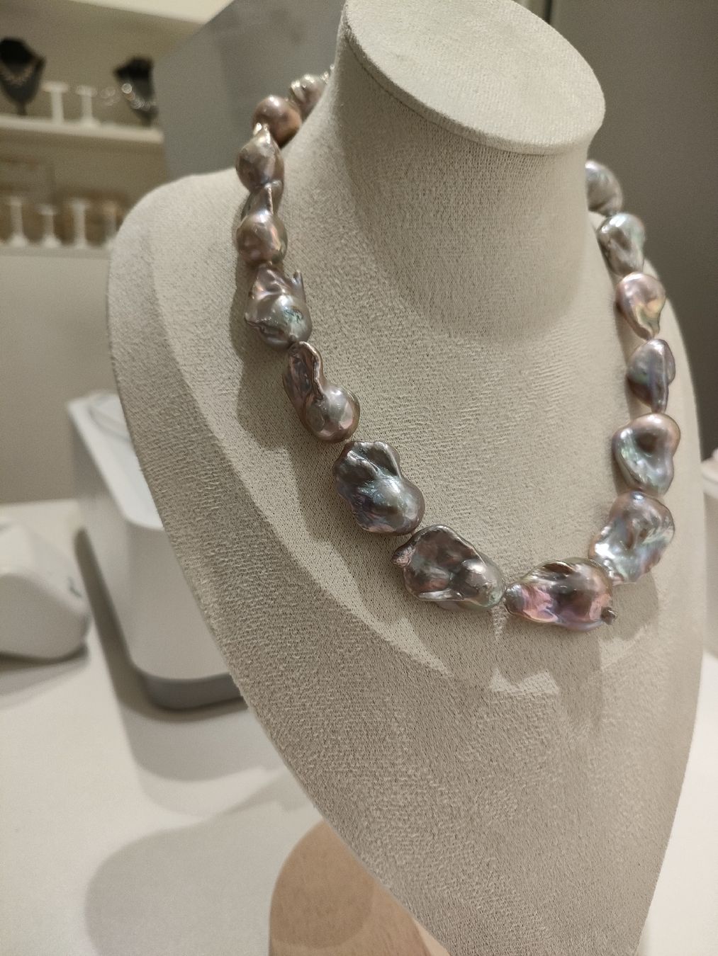 Catenine: Süsswasserperlen Kette Barock- 50% Rabatt! – Nuovo e nell'imballaggio originale da Bern venduto da Lidia.5 1
