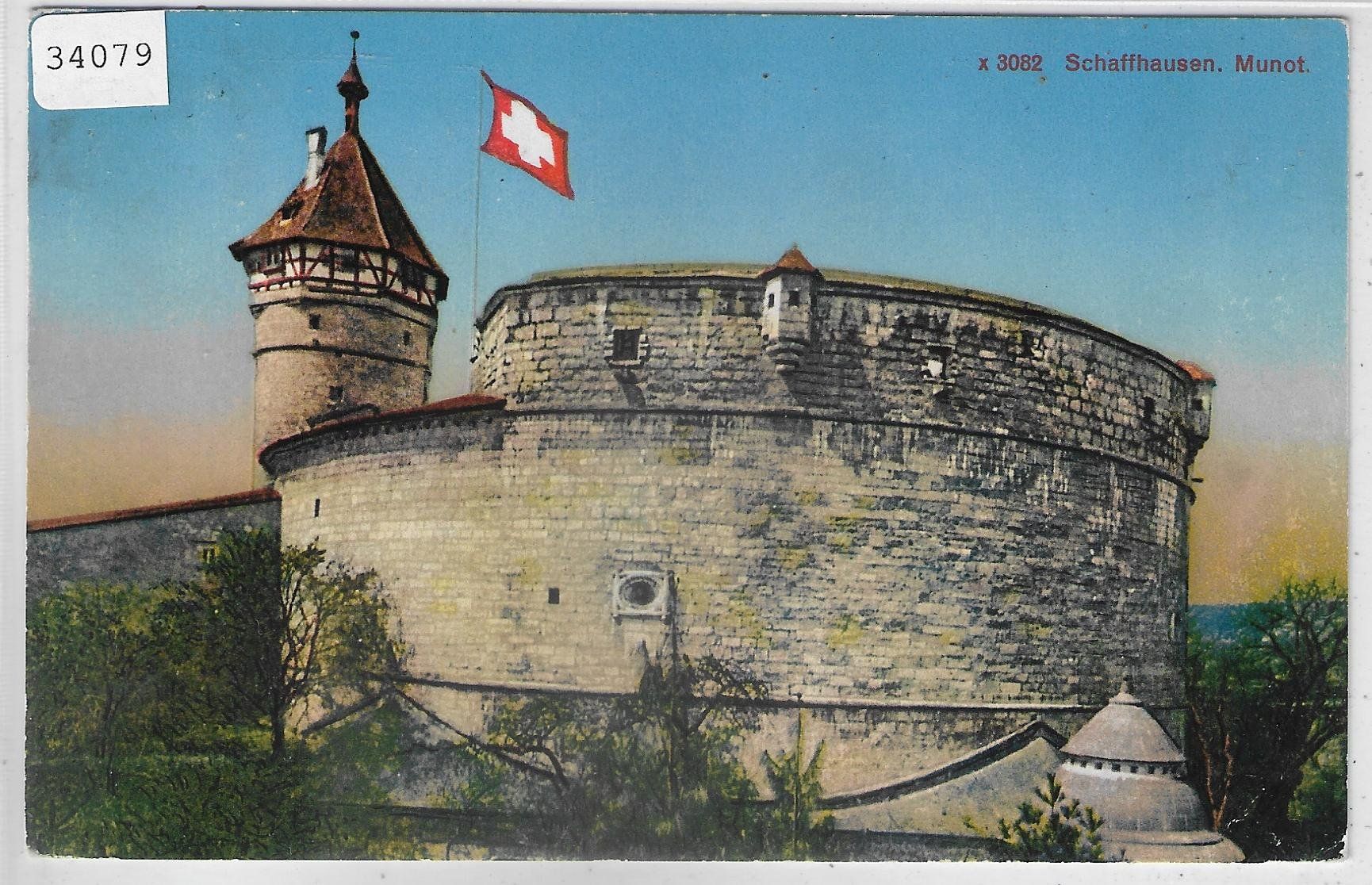 Cartoline postali: Schaffhausen - Munot - Litho – Usato da Ettingen venduto da Kartenplanet