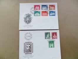 2 Briefe FDC Baudenkmäler 1968