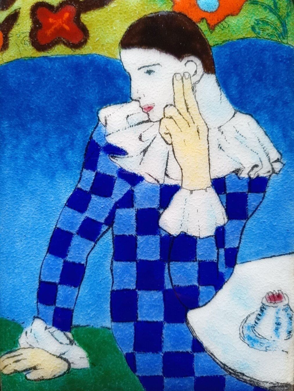 Foto & Immagini: Pablo Picasso "sitzender Harlekin" – Usato da Schwerzenbach venduto da oldthings79 2