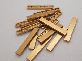 Lego 15 Stk. Tile 1x6 golden (new)