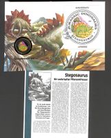 1993 Münzbrief 1000 Francos Äquatorial Guinea  (Stegosaurus)
