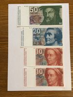 Schweizer Banknoten 6. Serie 10 20 50 ausgez. Zustand