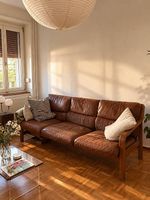 Mid-Century Sofa L. Olson & Son | Echtleder | Teakholz | Vin