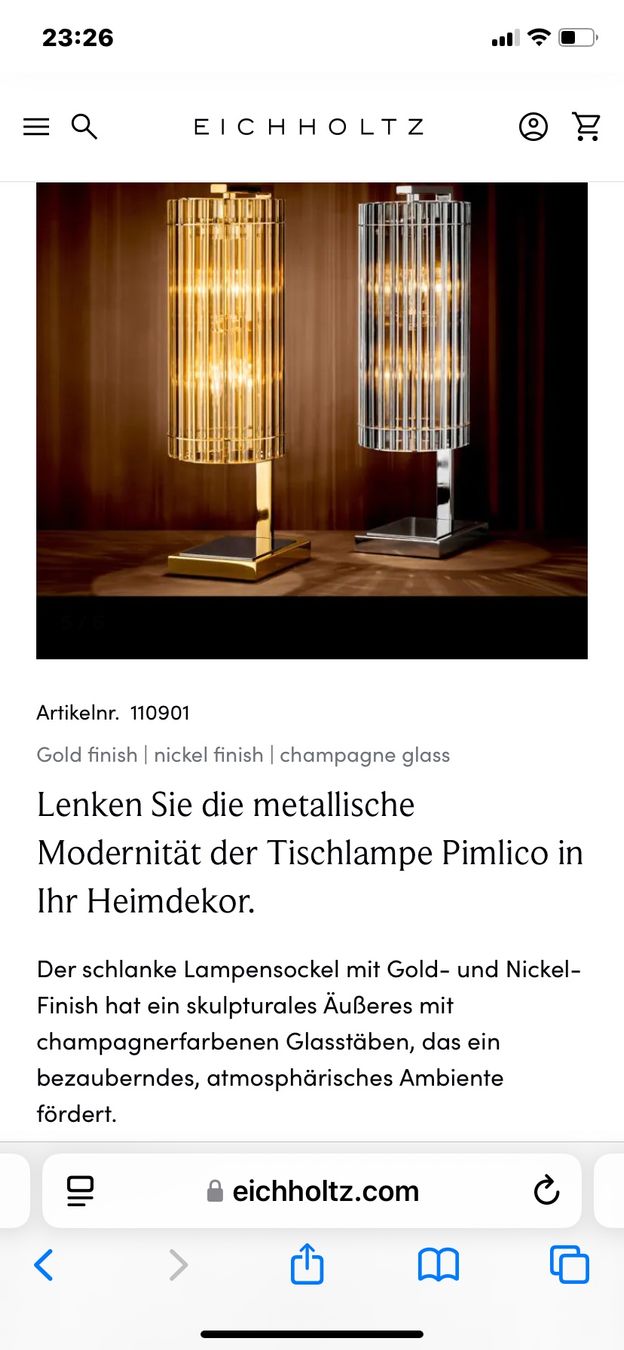 Eichholtz Lampade: 2 exklusive Designer Tischlampen EICHHOLTZ – Usato da Stallikon venduto da hexe14 8