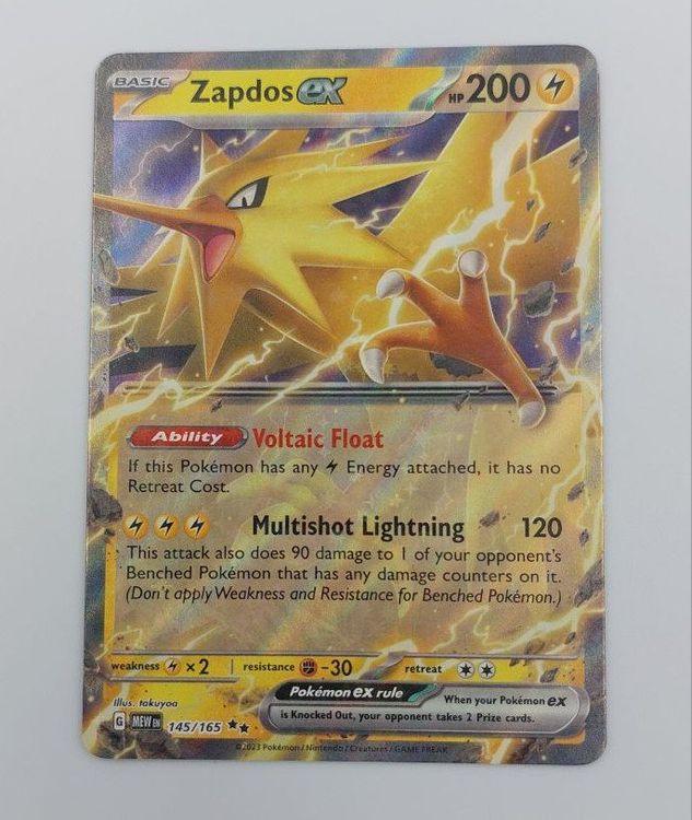 Pokémon Karte Zapdos EX MEW 145-151 - Holografisch Deutsch