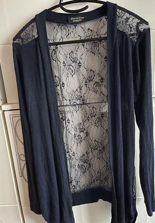 Chic cardigan di viscosa con pizzo-M/L-nuovo-feste