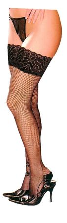 Stay-up, Stockings,Netzstrümpfe. hautfarben, Einheitsgrösse
